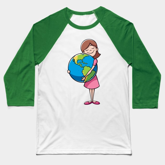 Child and Earth Baseball T-Shirt by Malchev